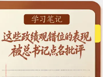 学习笔记 | 这些政绩观错位的表现，被总书记点名批评