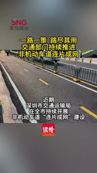 一路一策，路尽其用，交通部门持续推进非机动车道连片成网