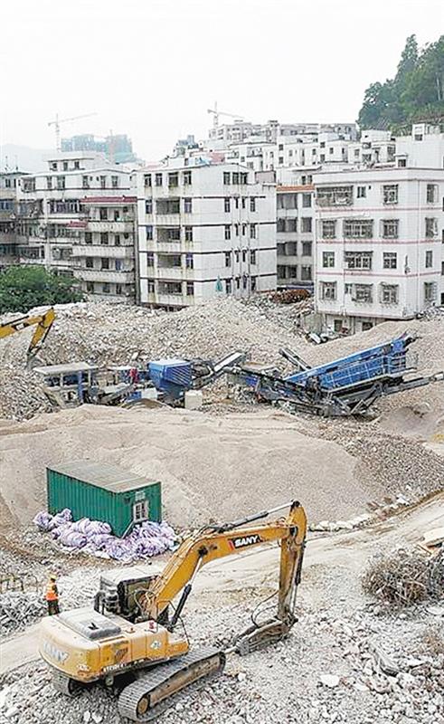 央媒关注深圳“生态棚改”固废循环：现场吞进建筑垃圾吐出建筑原料