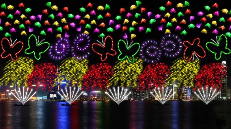 香港7月1日晚举行烟花汇演 39888枚烟花给你好看