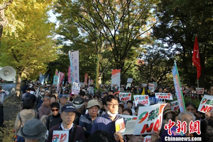 4万民众集会反对安倍“修宪” 称感觉离战争近了一步