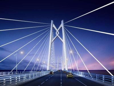 港珠澳大桥主体全线亮灯迎新年
