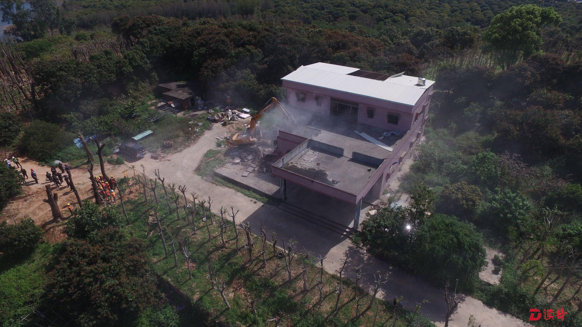 马峦街道打响2018年违建拆除“第一炮”
