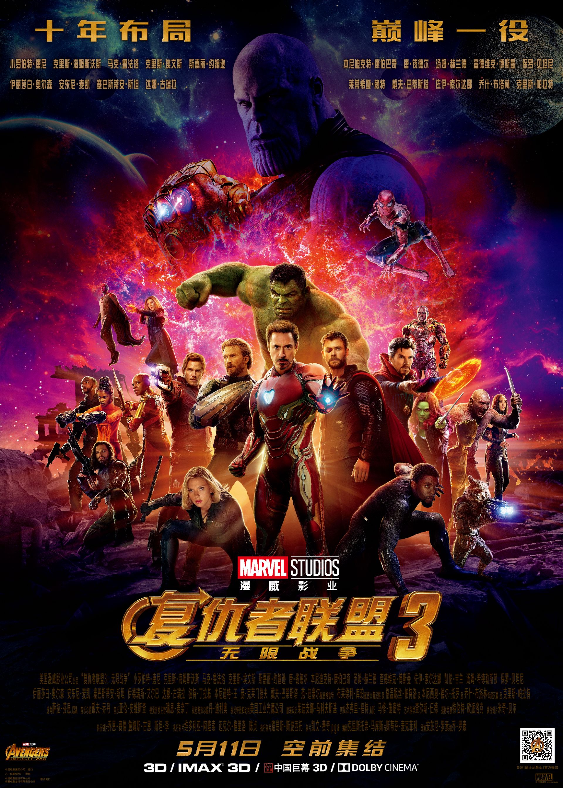 复仇者联盟3今日上映！你被朋友圈刷屏了吗？