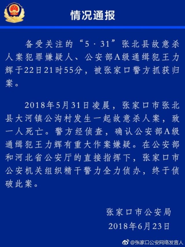 公安部A级通缉犯王力辉落网 10余年间涉嫌杀害6人