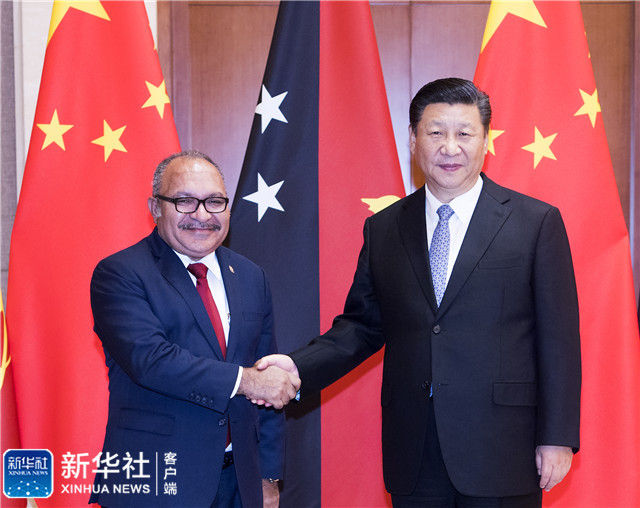 习近平会见巴布亚新几内亚总理奥尼尔