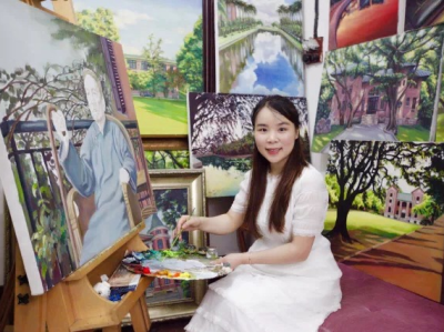 走红网络的这批油画，是这个女孩在陈寅恪故居完成的