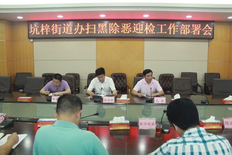 坑梓街道召开扫黑除恶迎检工作部署会