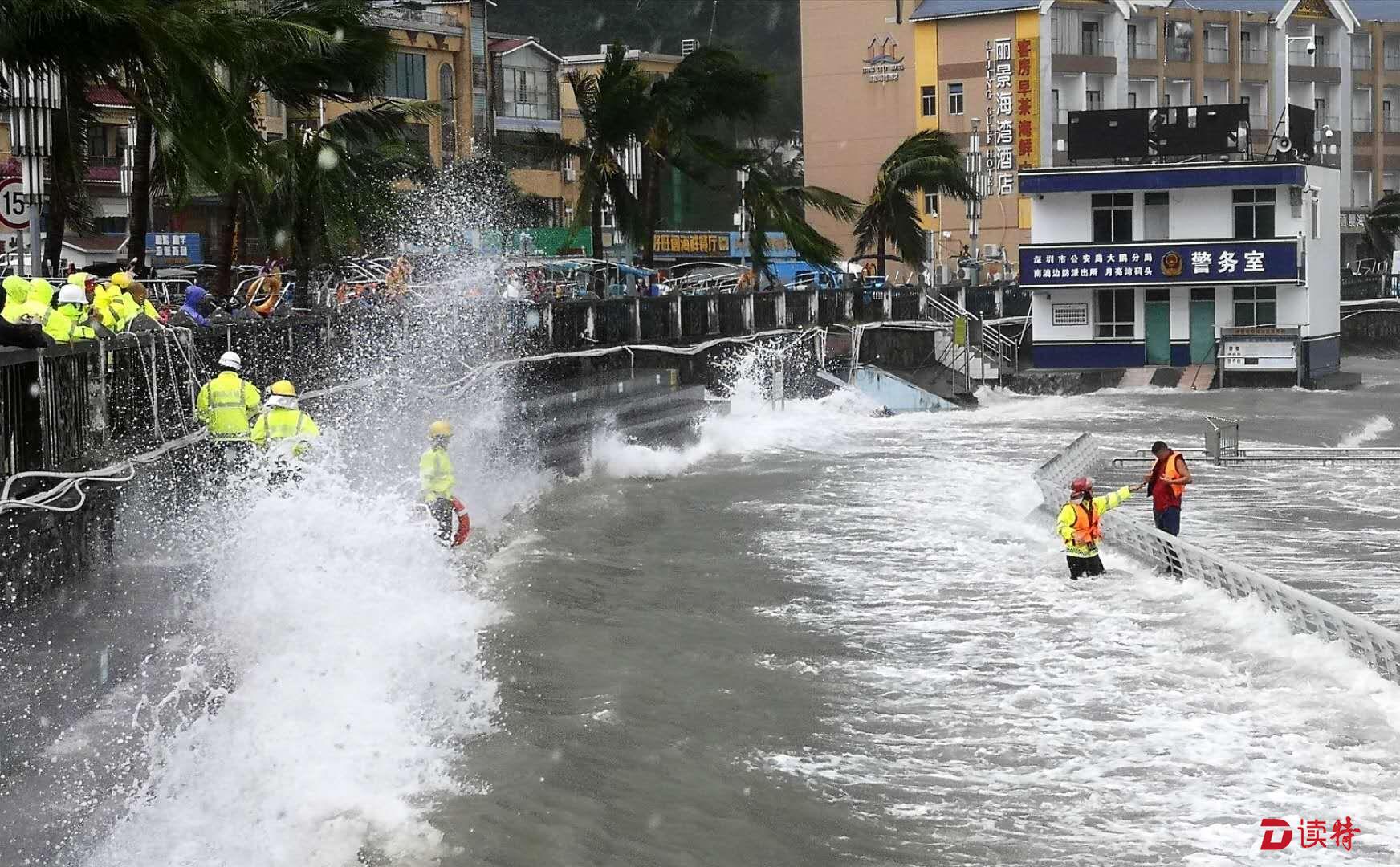 “山竹”狂风中，一醉汉竟跳海！南澳警员风雨中救人