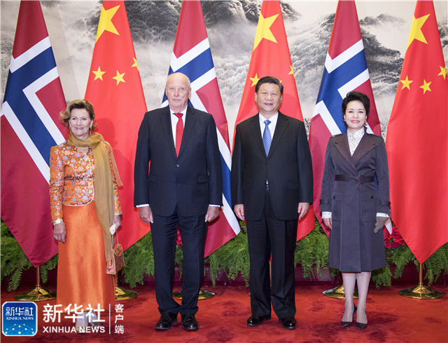 习近平同挪威国王哈拉尔五世举行会谈