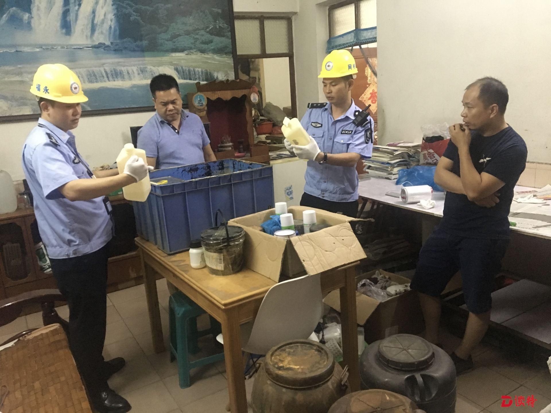 雷霆出击！福永查扣500公斤易燃易爆危化品