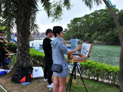 ​美哉！深圳艺术家走进盐田，和山与海“对画”