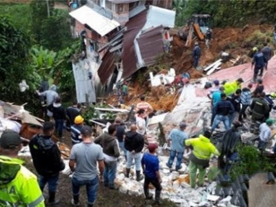 哥伦比亚发生山体滑坡 至少11人死亡