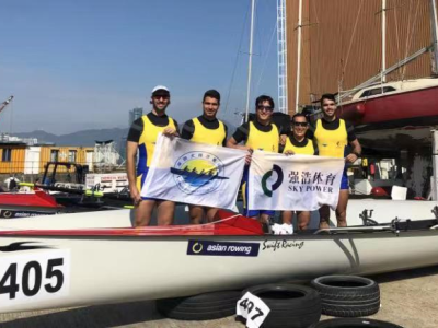 深圳大梅沙赛艇俱乐部队在香港海岸赛艇环岛赛中夺金