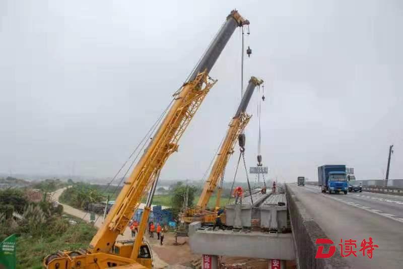 首片T梁架设成功，开阳扩建工程实现2019年“开门红”  