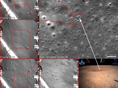 看，嫦娥的月球着陆点！美飞行器拍到嫦娥四号
