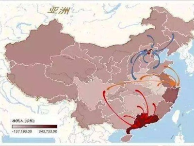 25省区市人口增长图：广东浙江安徽增量排名前三