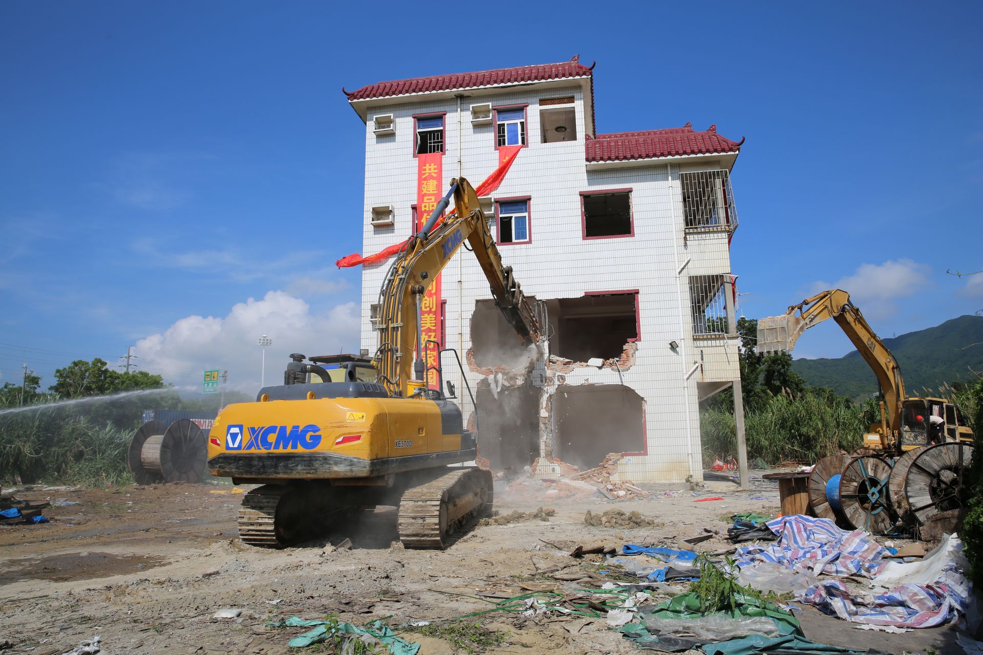 葵涌河景观提升工程最后一栋房屋拆除  将规划建设超大生态公园