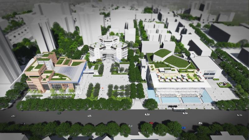 “宝安1990”升级改造工程项目钢结构开吊