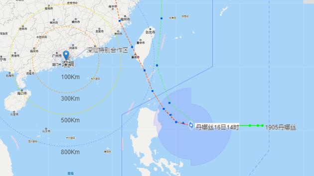 “丹娜丝”对深圳造成直接风雨影响可能性小  17—18日我市高温酷热天气持续