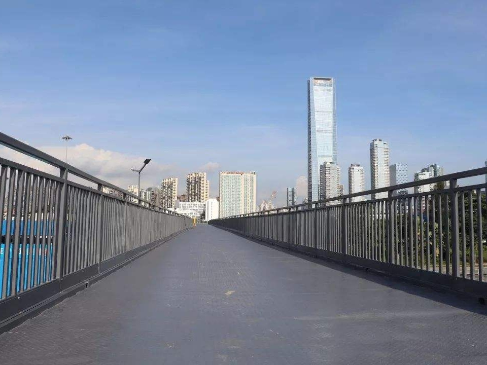 跨望海路人行天桥开放啦！往返深圳湾口岸与深圳湾公园不再绕行