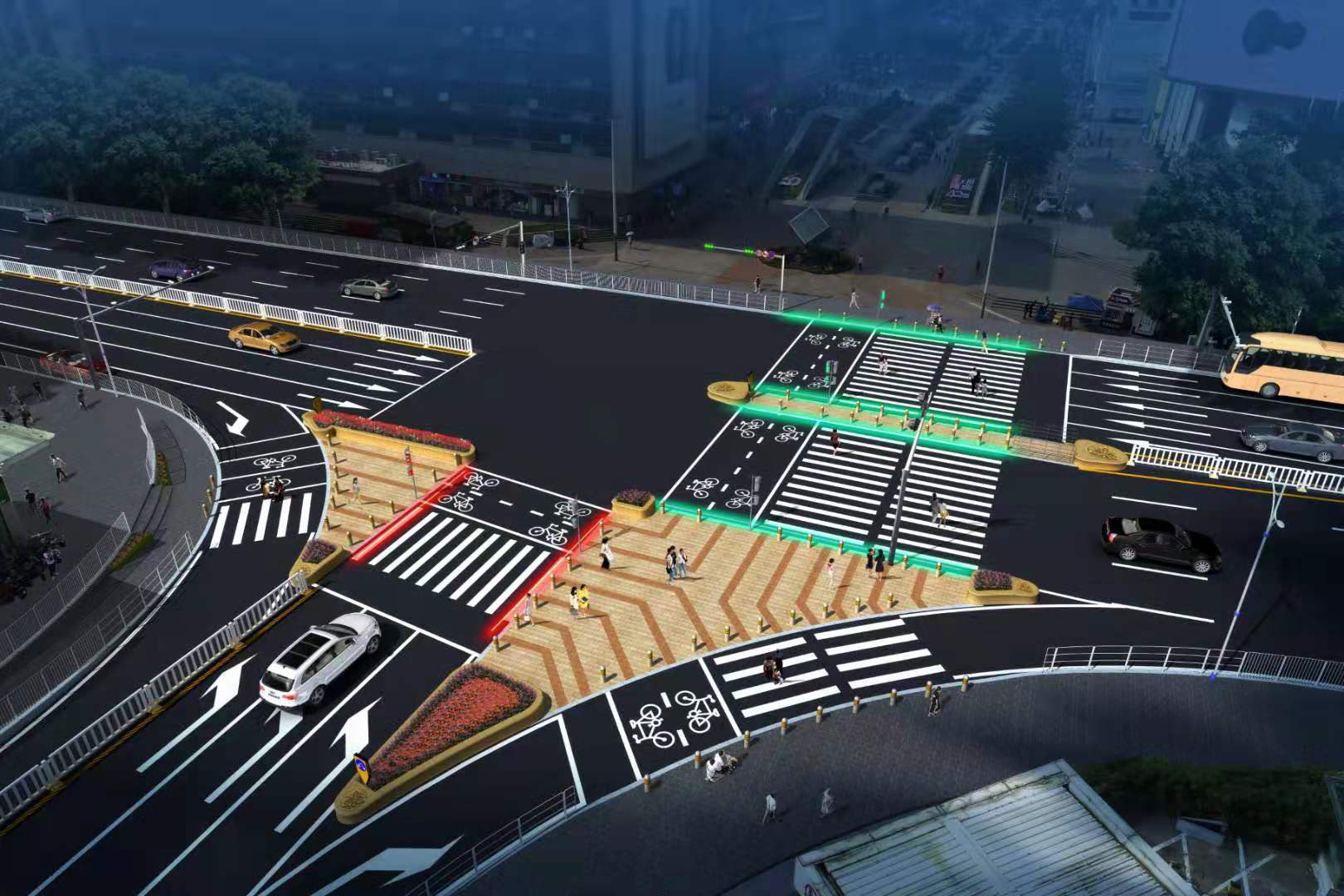 深南华强路口人行过街提升顺利推进