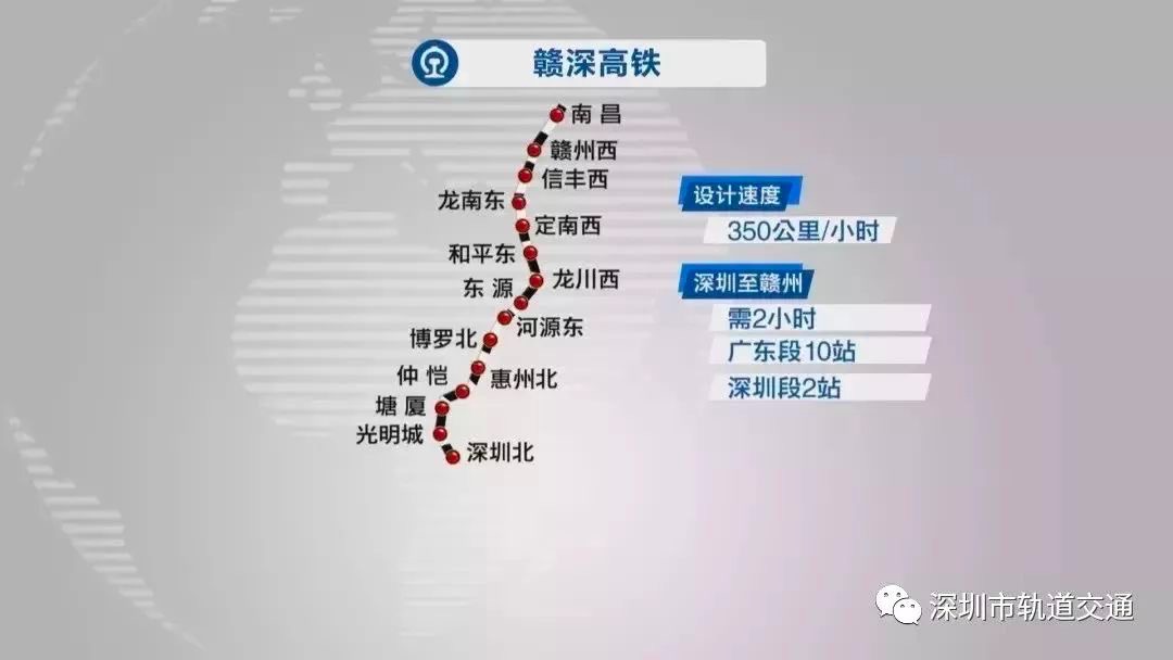 赣深铁路2021年建成通车 届时广东实现市市通高铁！