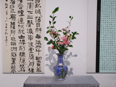 国家级大师现场展示中国传统插花艺术
