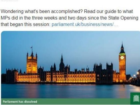 英国议会正式宣布解散 揭开圣诞月提前大选序幕