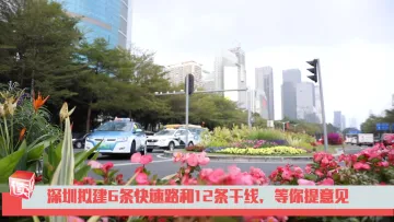 新闻路上说说说｜深圳拟建6条快速路和12条干线，等你提意见