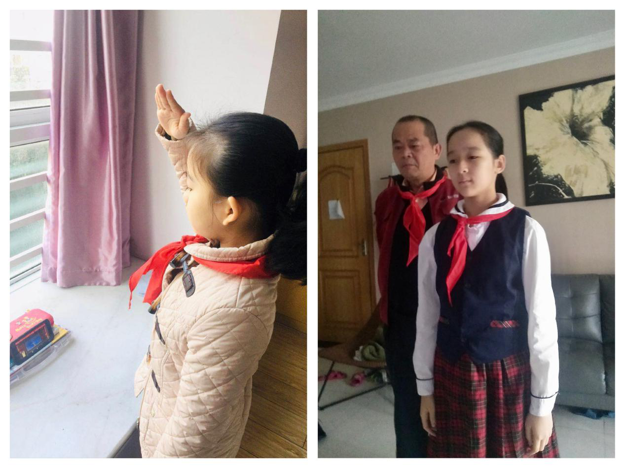 桃源小学开学典礼“云升旗”，身在武汉师生隔空共奏爱国“共鸣曲”