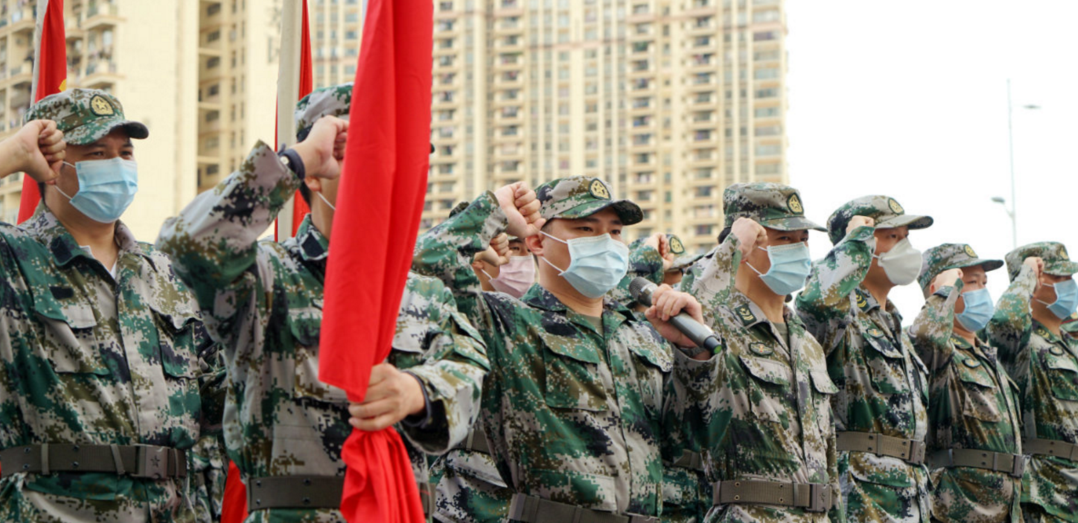 平湖街道：民兵组织整顿点验大会扬斗志
