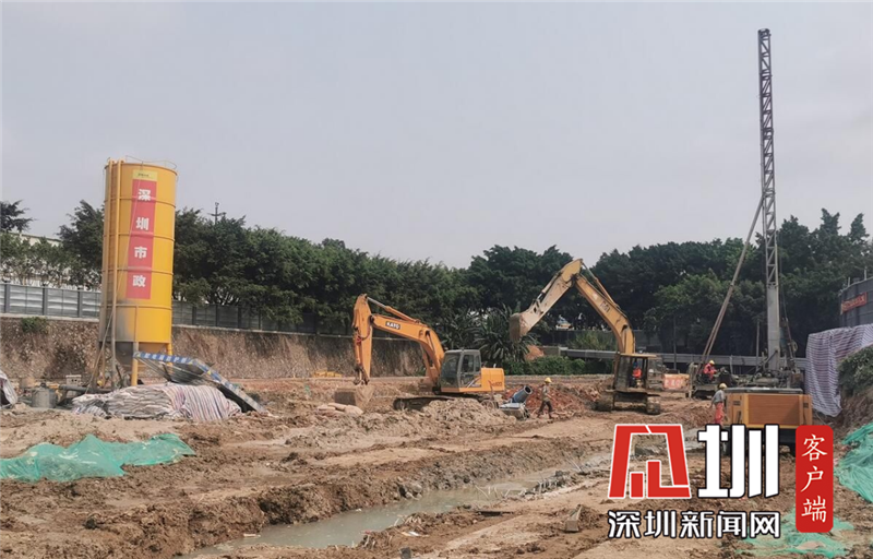 白坭坑调蓄池工程全面复工 平湖推进重点治水提质类项目有序复产