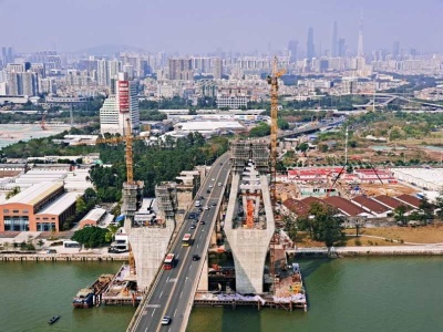 广州洛溪大桥拓宽工程复工快进，有望年底建成通车 