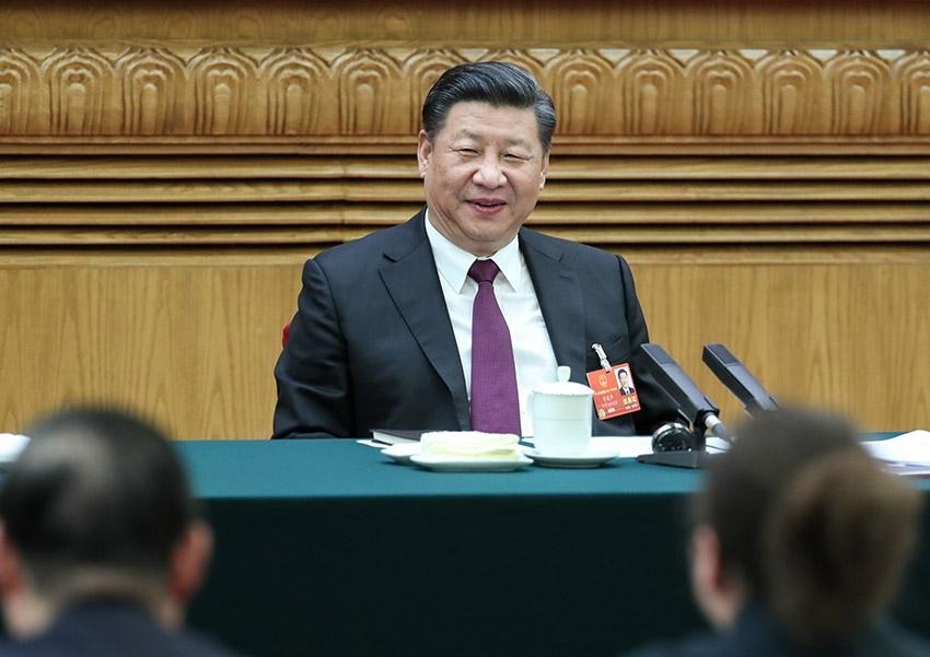 “我在电视上看到你了”  ——习近平总书记来到湖北代表团