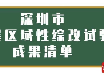 深圳国资区域性综改试验，106项改革任务均按计划有序推进
