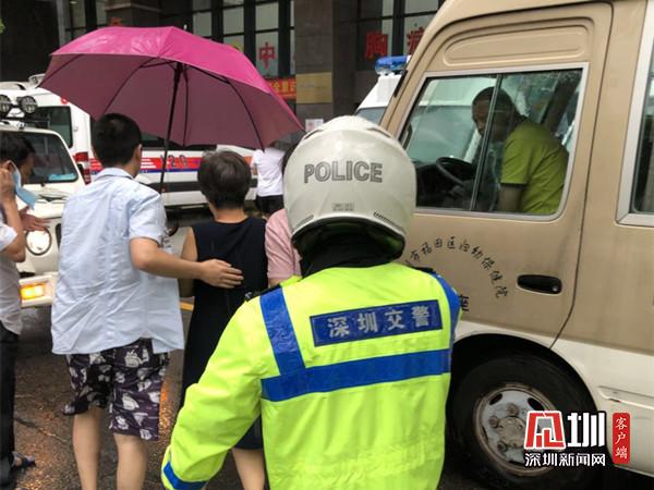 女子突发急病 暴风雨中罗湖交警开辟生命绿色通道