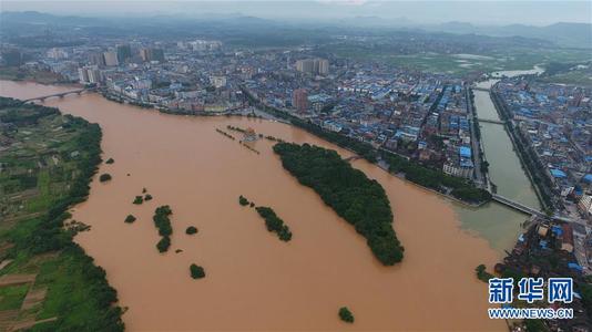 暴雨应急响应提升至三级 湖南16个河道超警戒水位