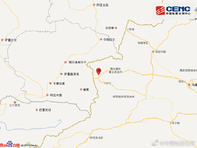新疆伊犁州霍城县发生5.0级地震，震源深度15千米