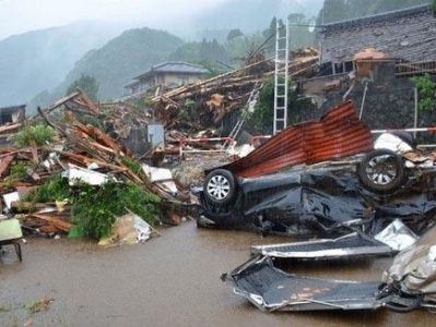 日本熊本县遇罕见暴雨致15人心肺停止 9人下落不明