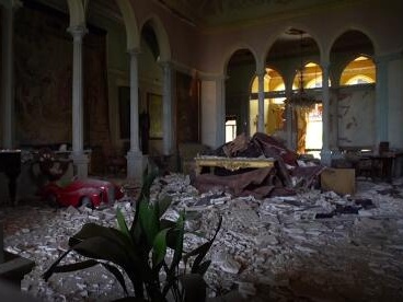 黎巴嫩贝鲁特160年历史的宫殿爆炸中受损