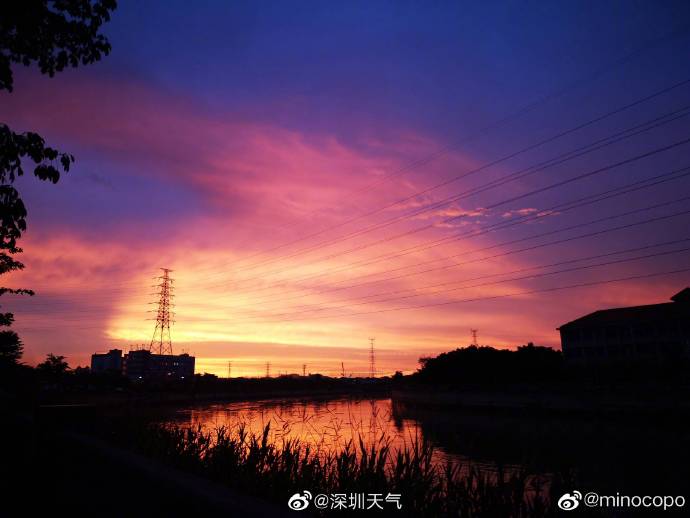 深圳今日份美到极致的晚霞，你拍到了吗？