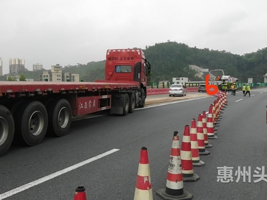 广惠高速公路部分路段临时管制 交警提醒提前减速慢行通过