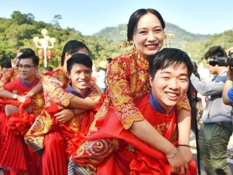 今日“十全十美”，广州从化90对新人结婚