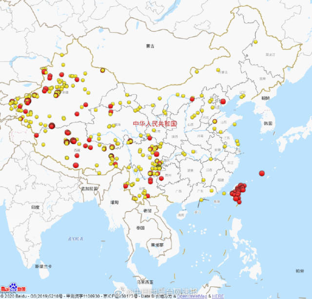 我国今年前十月共发生三级以上地震513次