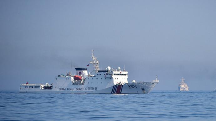 中国海警舰艇编队今日在我钓鱼岛领海巡航