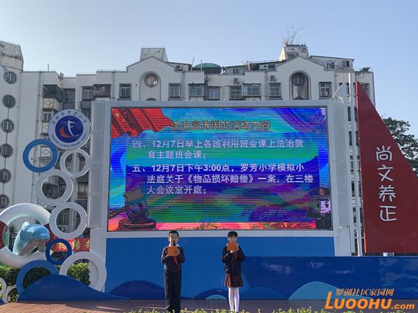 罗芳小学开展法治宣传周启动仪式