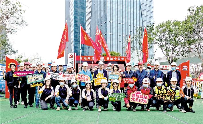 滨海廊桥项目举行百日攻坚誓师大会，6月30日示范区开放