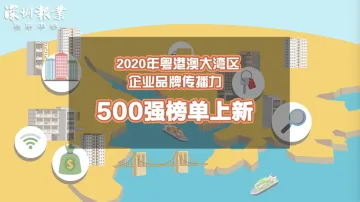 大湾区大未来 | 大湾区品牌传播力500强企业236家在深圳