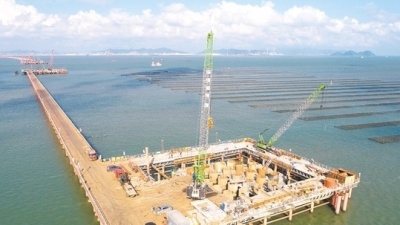 黄茅海大桥桩基全部完工 102根桩基施工仅用时145天